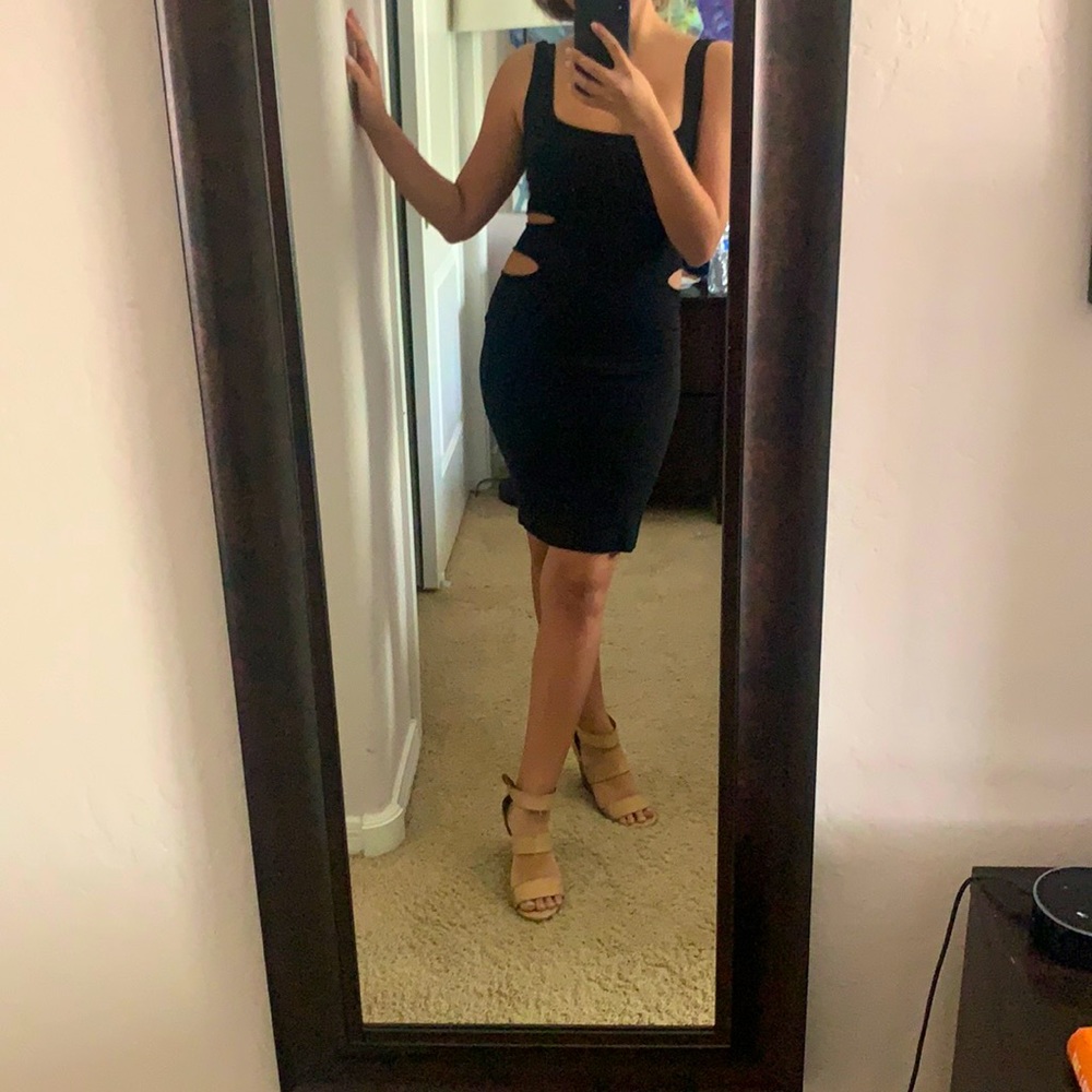 Sexy black mini dress